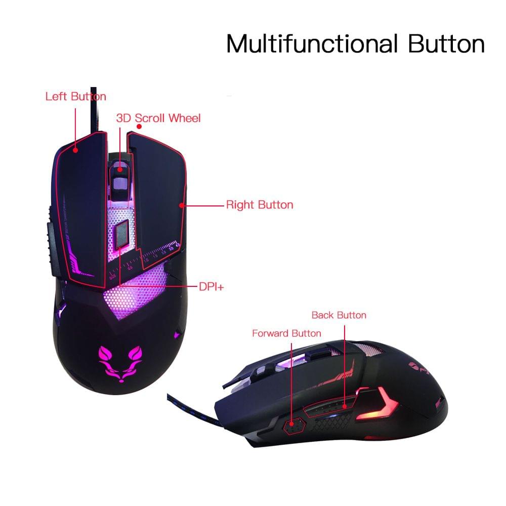 Gaming Mouse Wired RGB Ergonomic Game Mouse USB Computer
