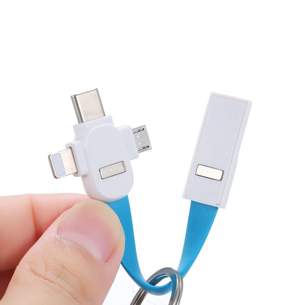 3 in 1 Key Chain Charging Cable Sync Magnetic Data Cable