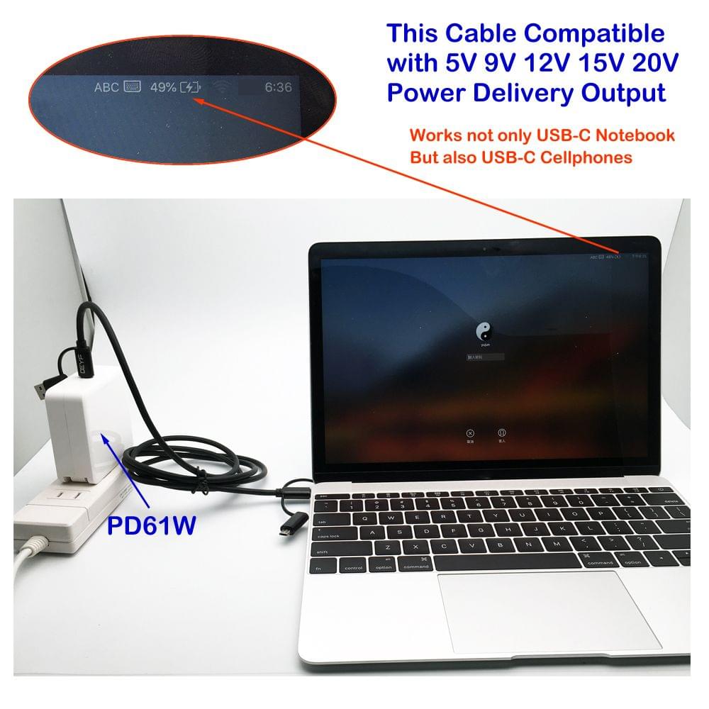 KKMOON Charger Cable 5 in 1 Multiple USB Port USB Cable with