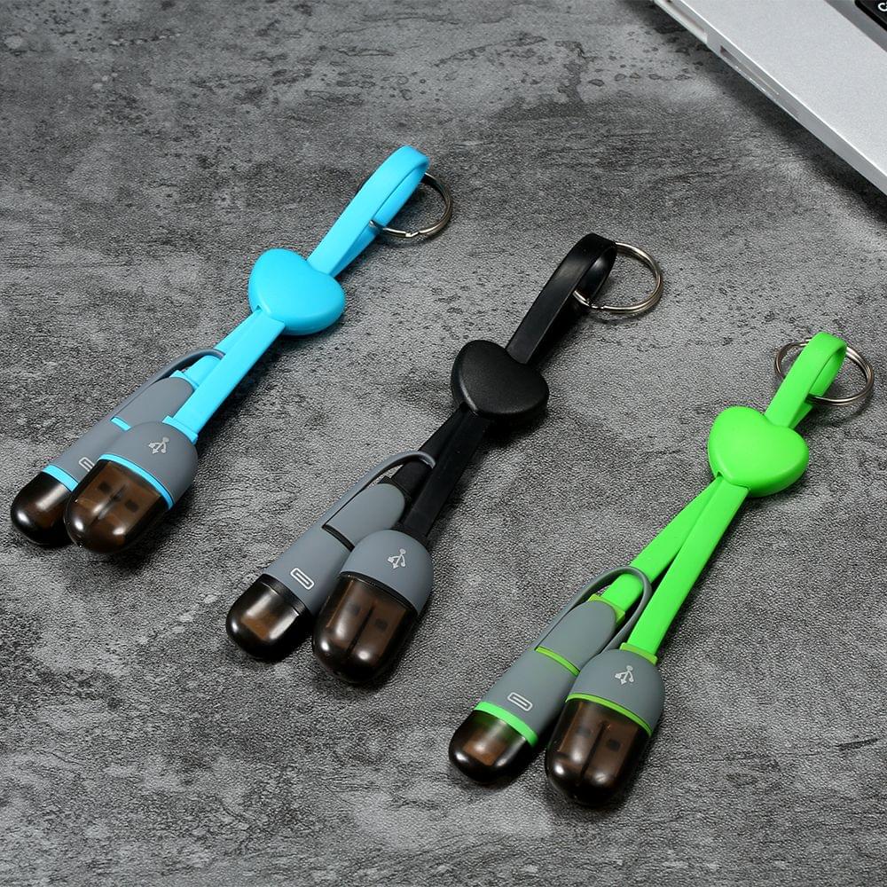 USB Charging Cable 2 in 1 Charging Cable Micro USB Lightning