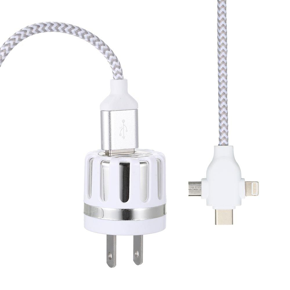 US 3 in 1 Charging Cable Data Cable 2A with Micro