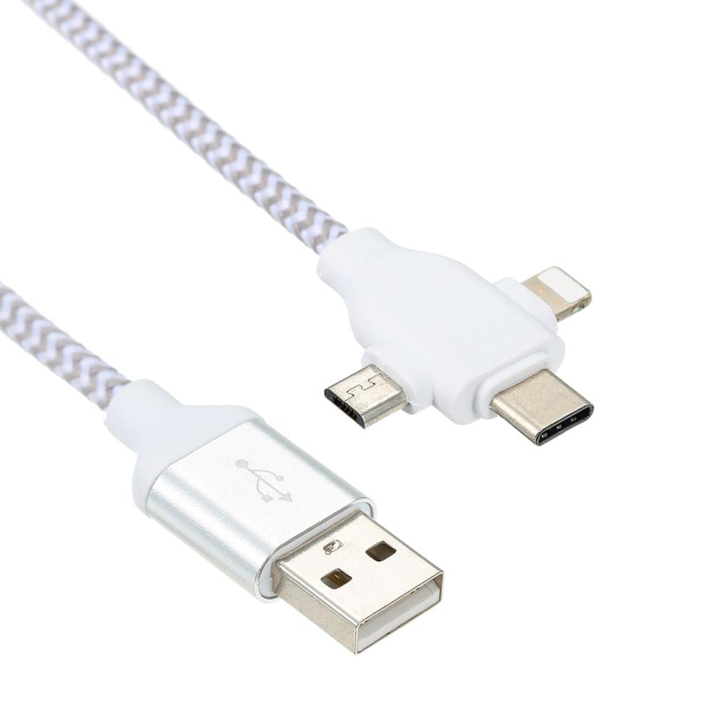 US 3 in 1 Charging Cable Data Cable 2A with Micro