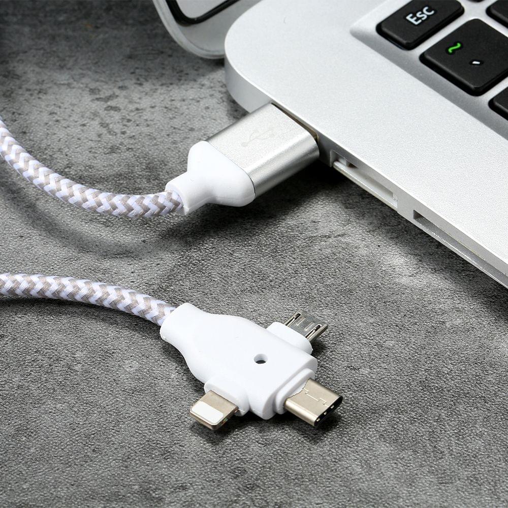 US 3 in 1 Charging Cable Data Cable 2A with Micro
