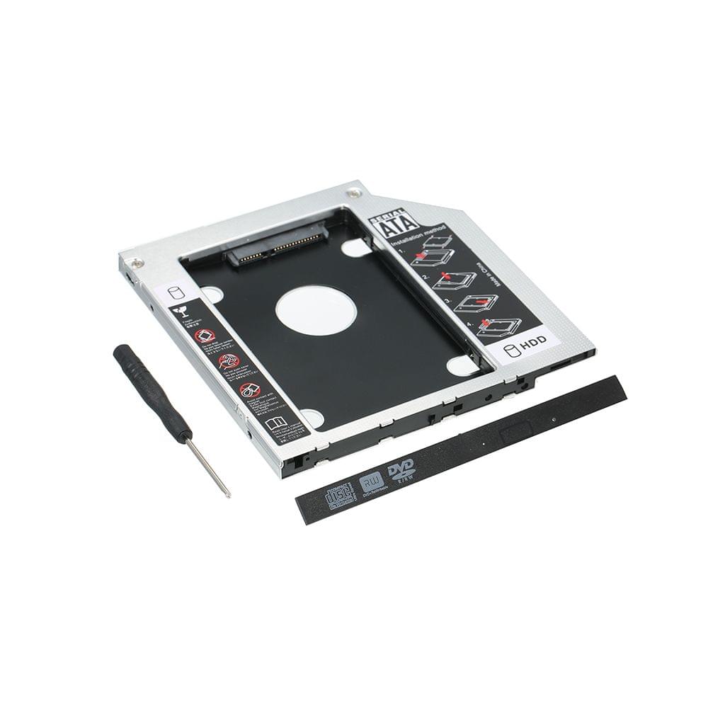 Hard Drive Caddy Tray SATA 2nd HDD SSD Caddy Case for 9.5mm