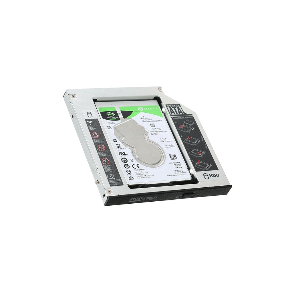Hard Drive Caddy Tray SATA 2nd HDD SSD Caddy Case for 12.7mm