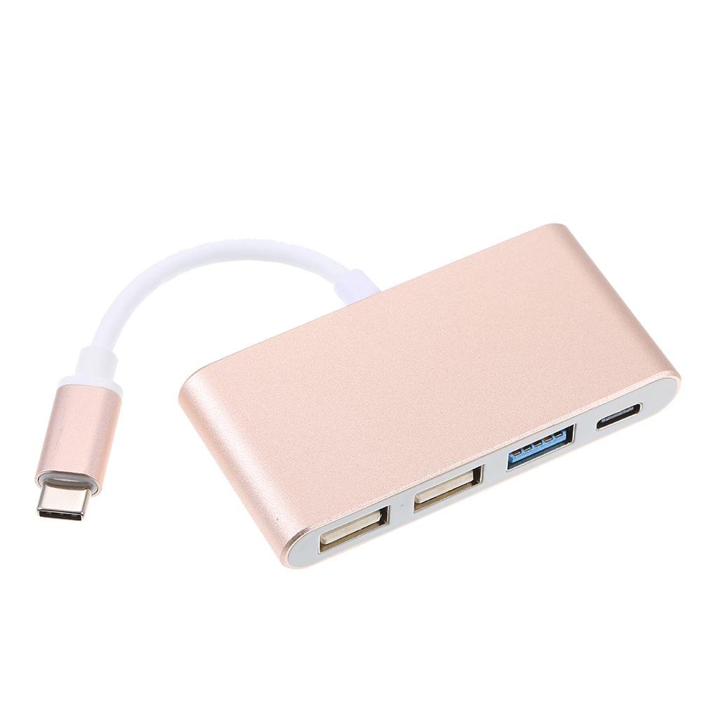 4 in 1 Type-C to Type-C 3 Hub Charging Port Type-C to USB
