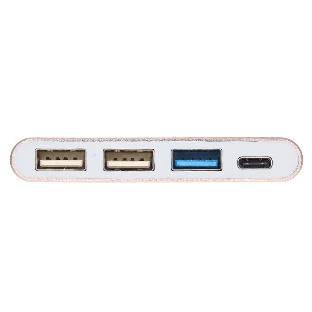 4 in 1 Type-C to Type-C 3 Hub Charging Port Type-C to USB