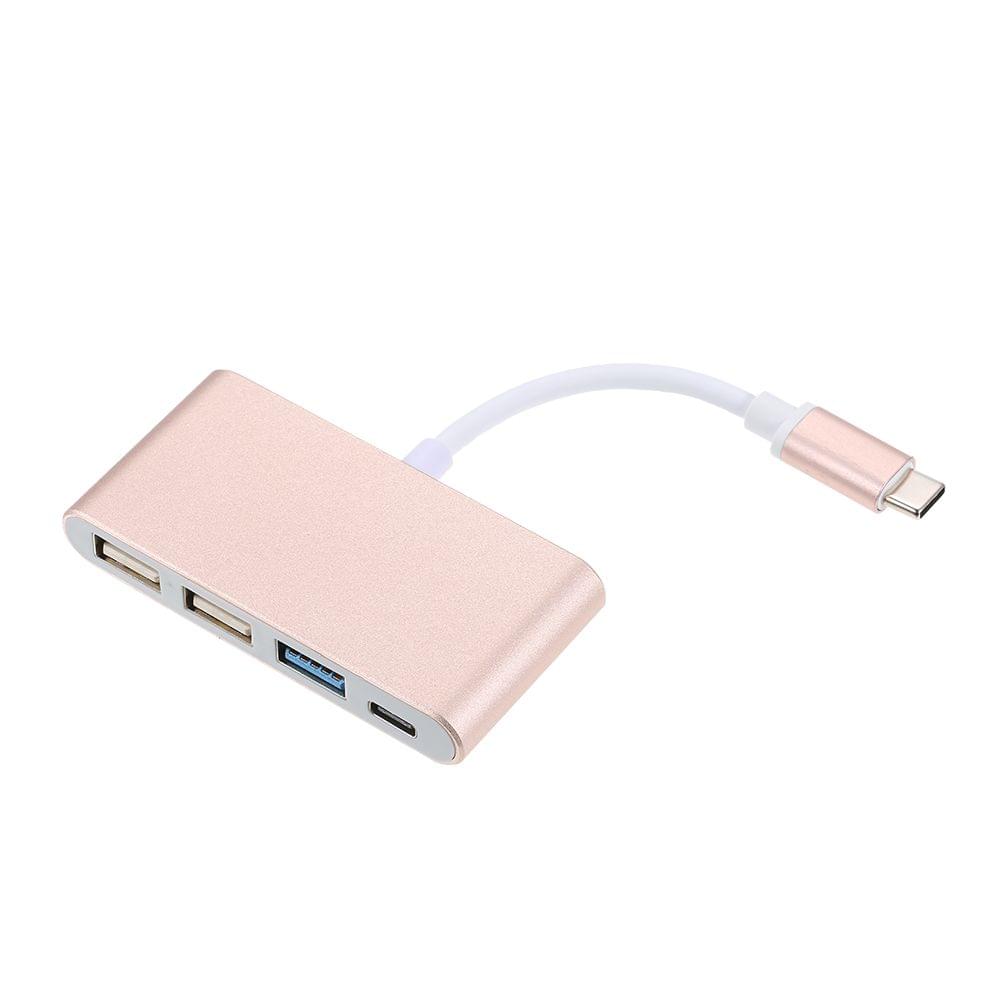 4 in 1 Type-C to Type-C 3 Hub Charging Port Type-C to USB