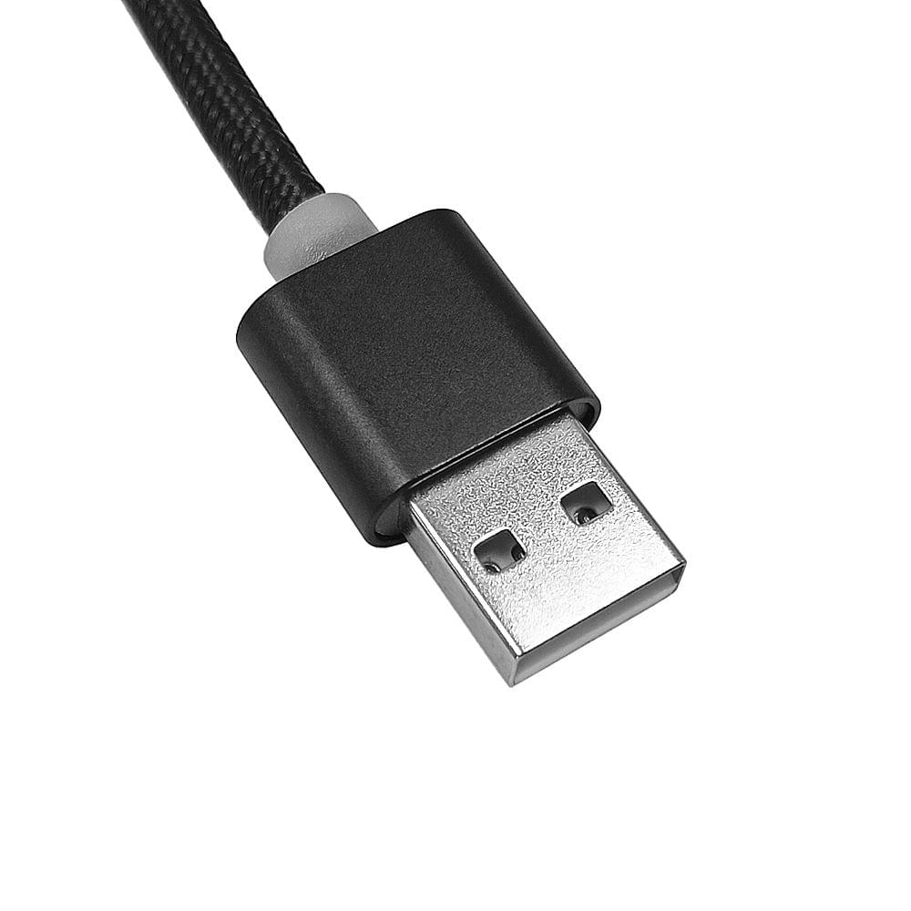 2-in-1 USB 2.0 Male to Type-C/(For) Lightening Nylon Braided