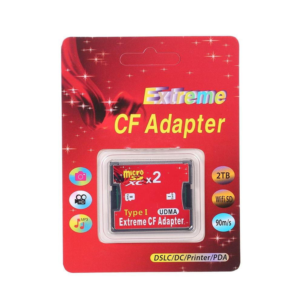 Dual TF to CF Adapter Card Dual Micro SD to CF Converter
