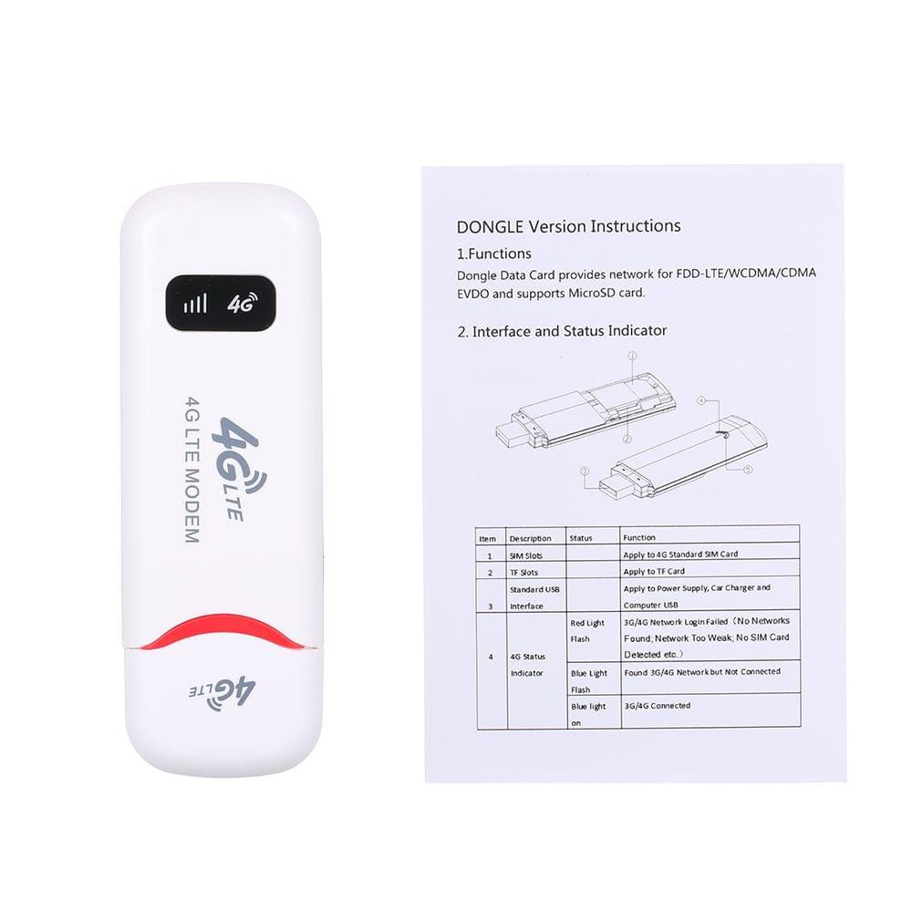4G Portable Mini Wifi Router Usb Modem 100Mbps LTE FDD With