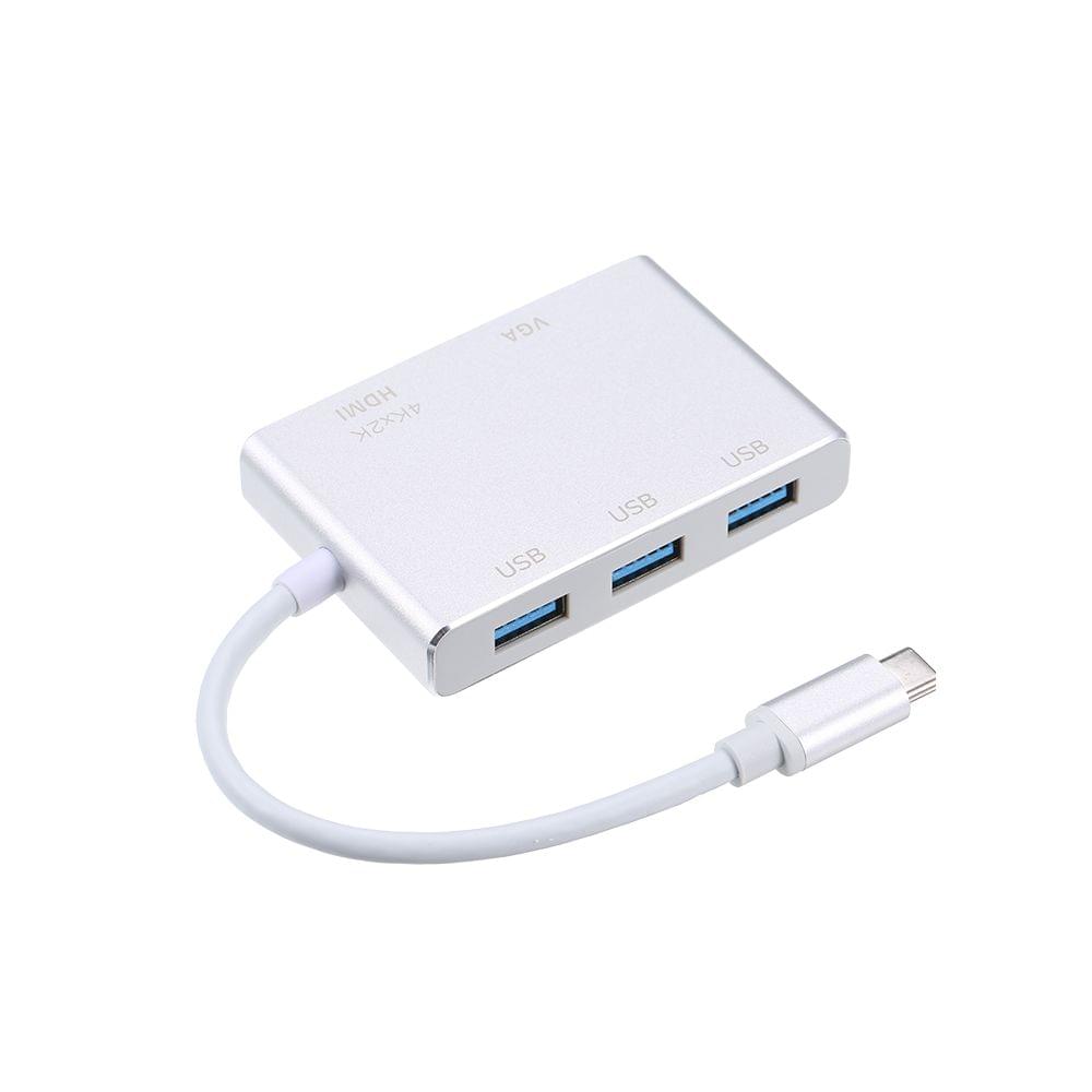 USB C Type C to HD VGA USB Adapter 5 in 1 Converter for