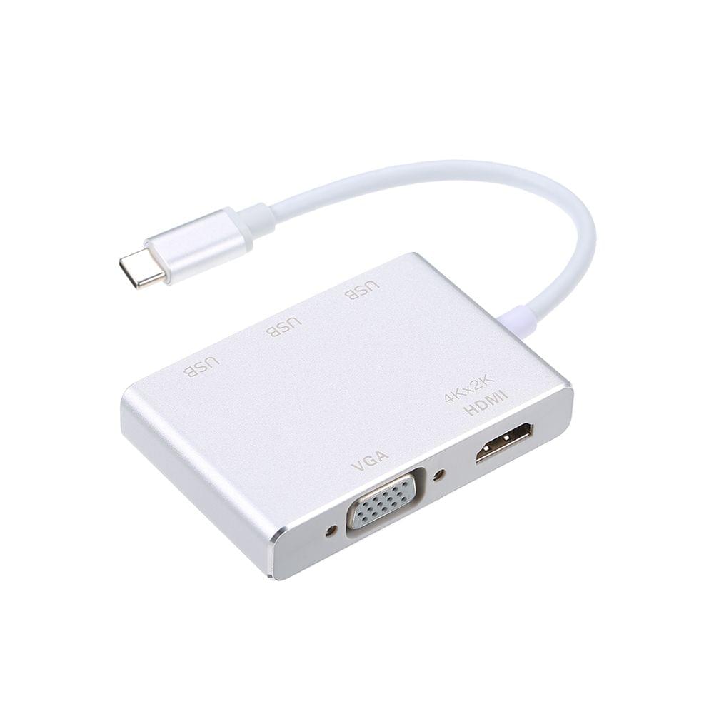 USB C Type C to HD VGA USB Adapter 5 in 1 Converter for