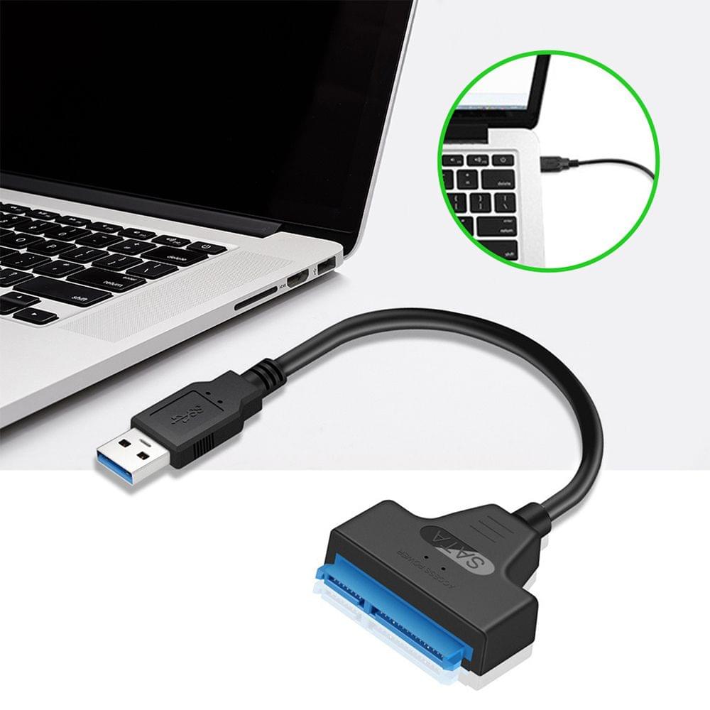 USB 2.0 to SATA Adapter Converter Cable 22Pin Drive Free
