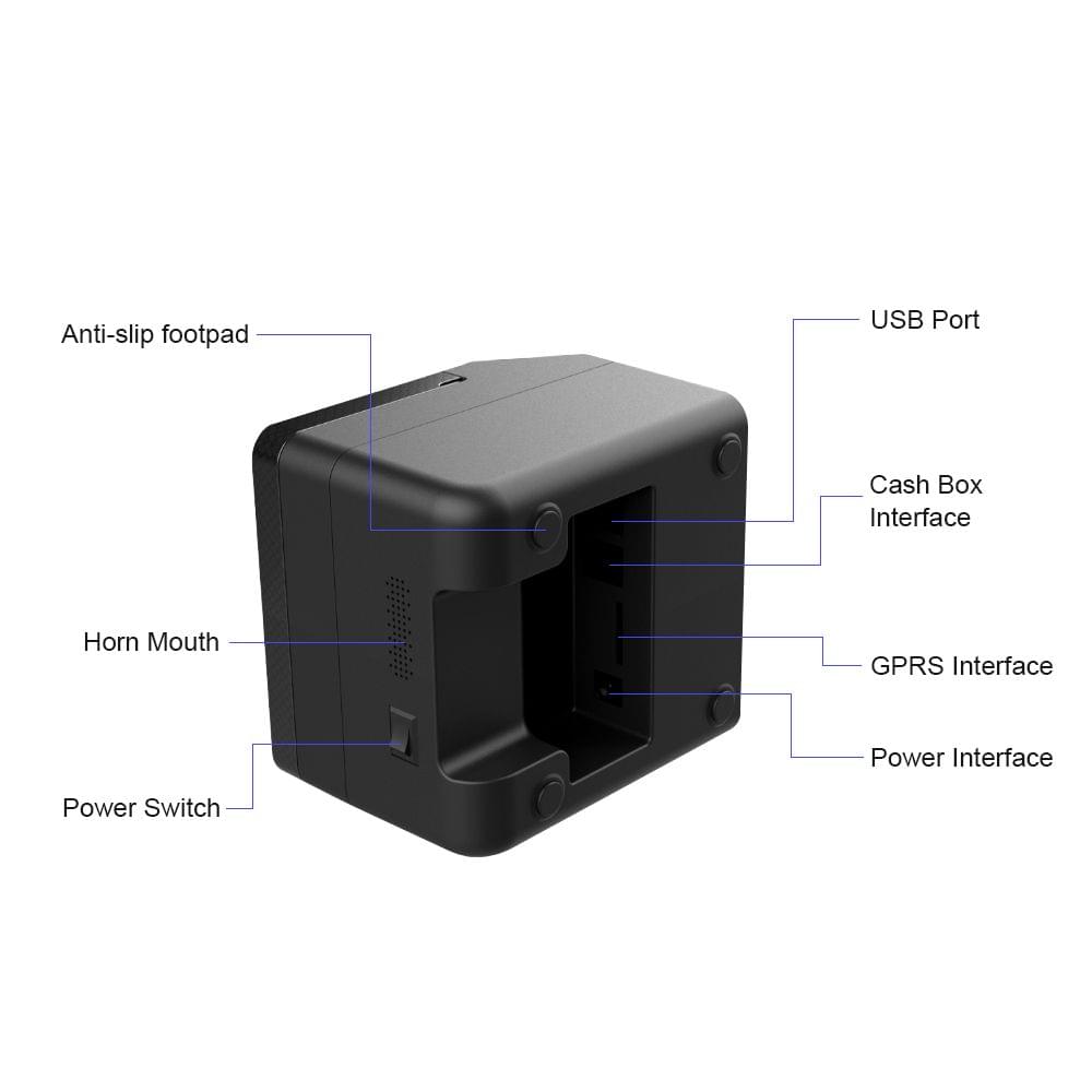 BT Printer USB High Quality Thermal Receipt Printers Qr Code - EU Plug