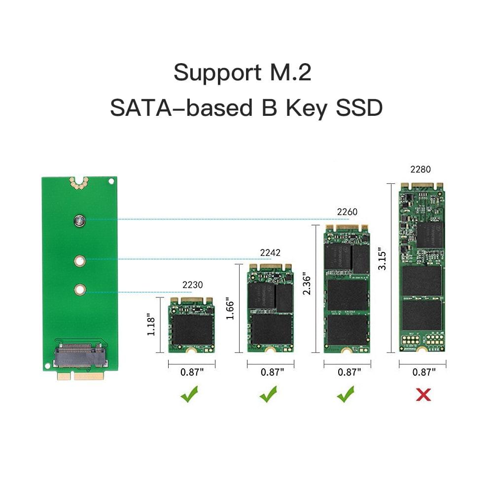 Adapter Card M.2 NGFF SSD to 2012 Apple Macbook Pro A1425