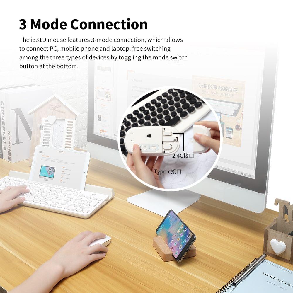 FD i331D 3 Mode 2000DPI Rechargeable Adjustable Mouse