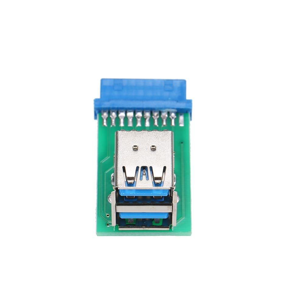 Dual USB 3.0 Type-A Female to Motherboard Adapter Card