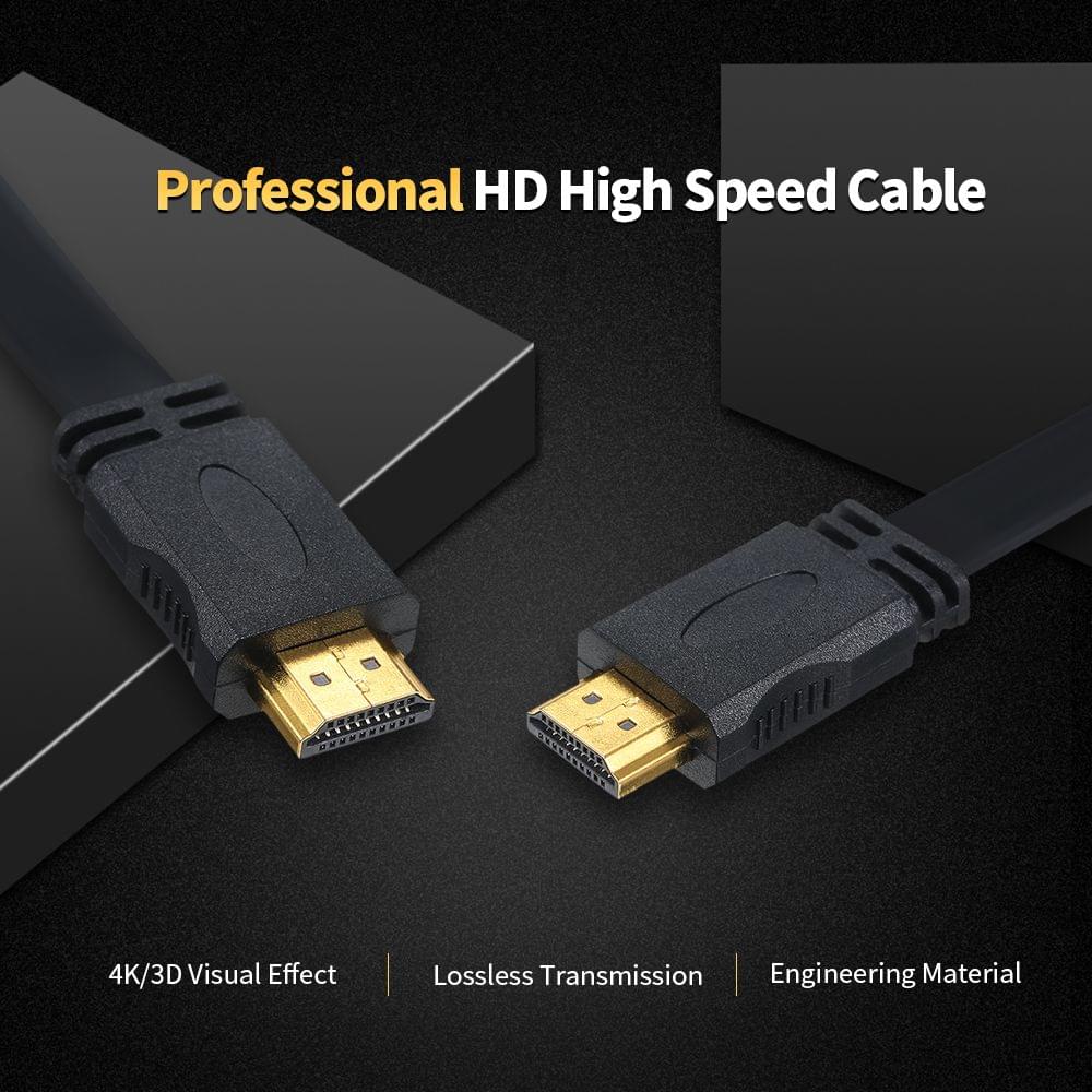 HD Cable High Speed 4K 3D Gold-plated Connectors Support - 0.5m