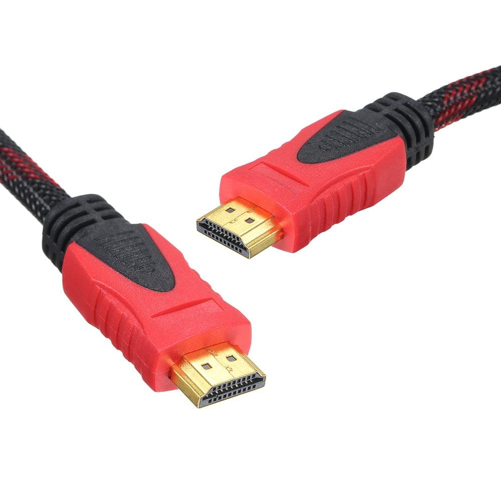HD Cable High Speed 2.0 Adapter Cable Braided Cord 4K 3D - 0.5m