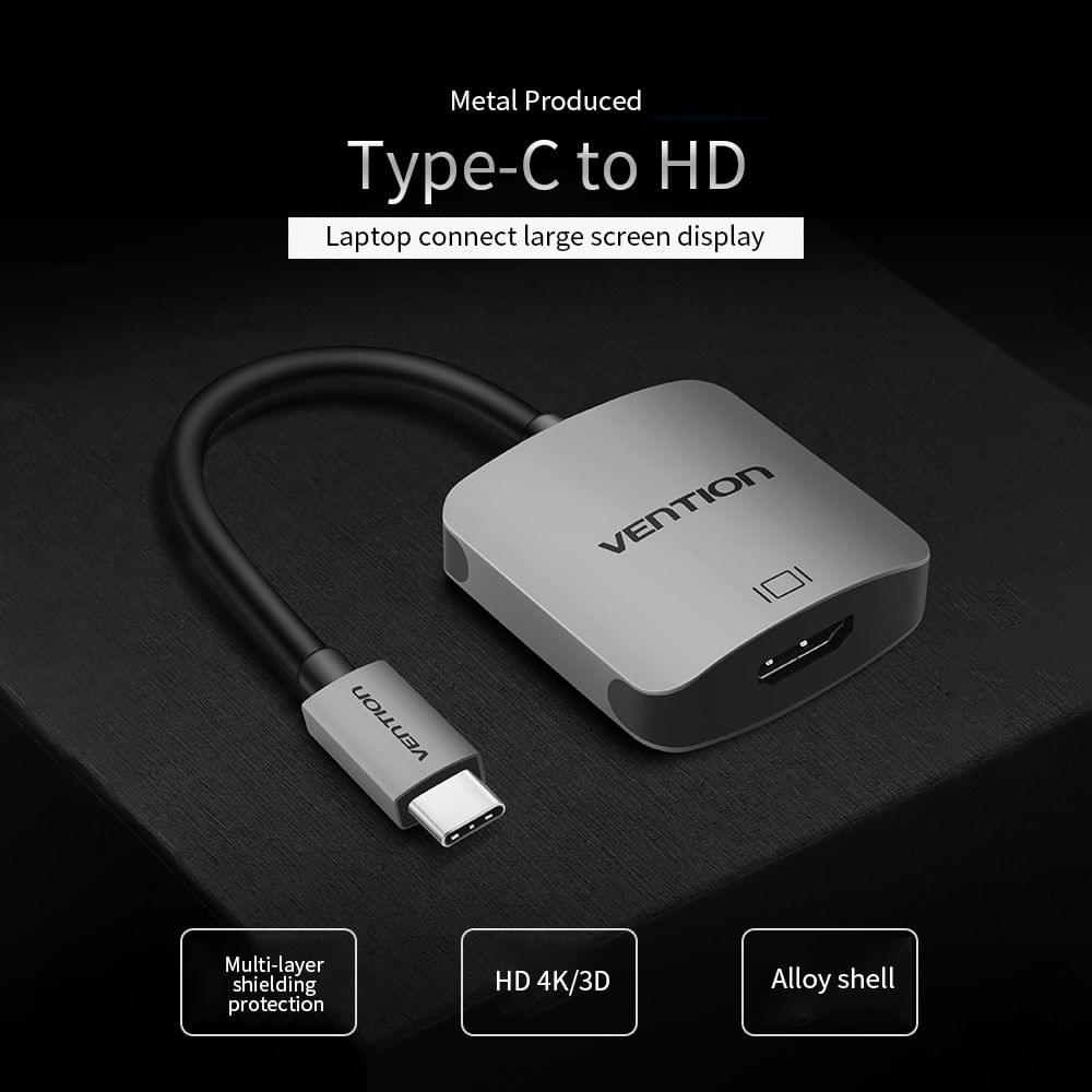 VENTION Type-C to HD Adapter USB-C Converter 4K 3D Metal