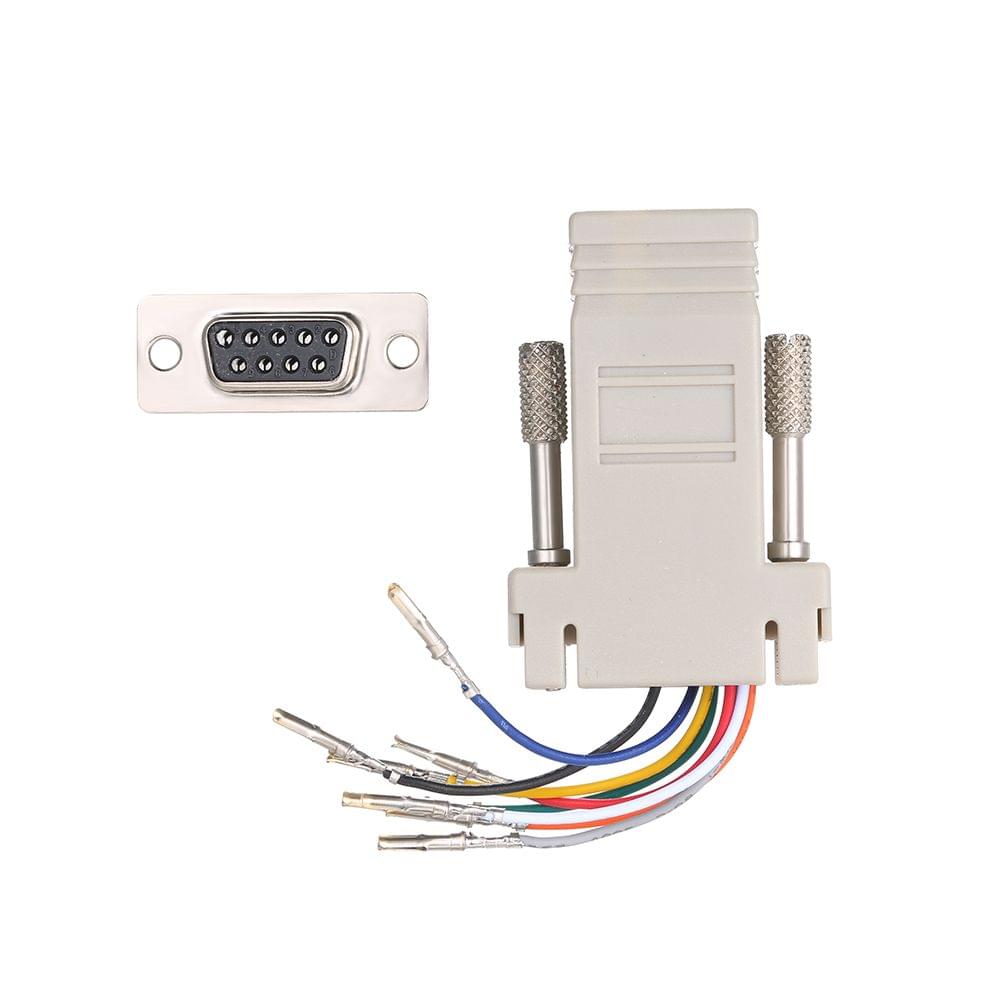 RJ45 to Serial Port Female to DB 9PIN Adapter 8P8C Module
