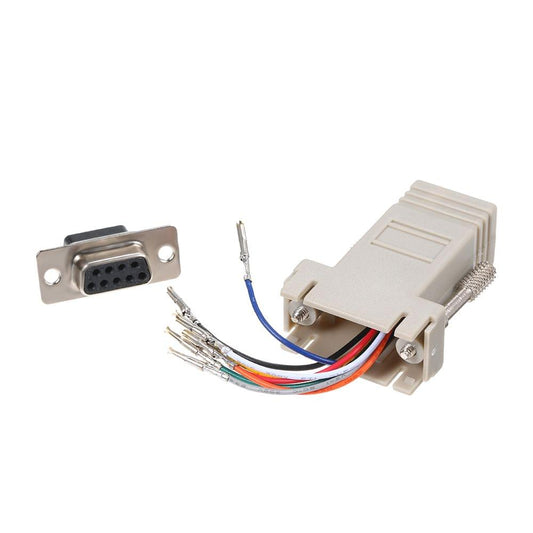 RJ45 to Serial Port Female to DB 9PIN Adapter 8P8C Module