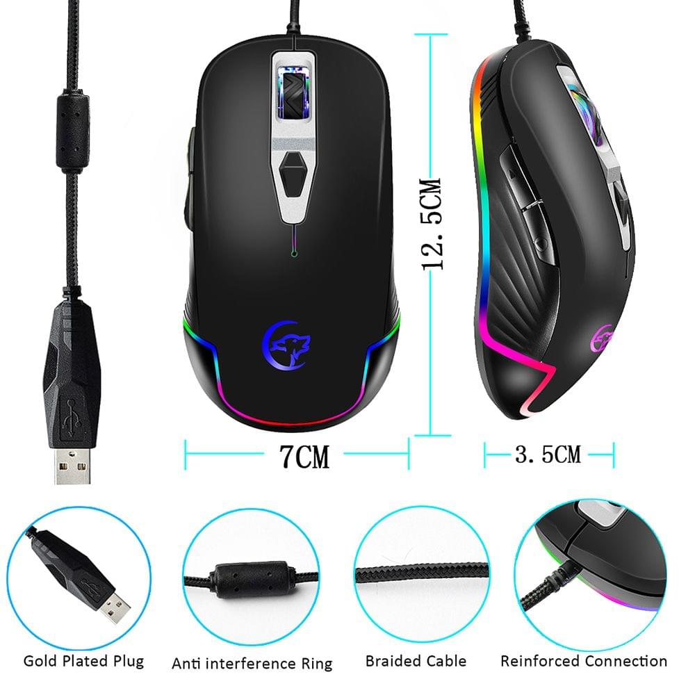 G818 Mouse Gaming Wired Mouse Optical Portable Mouse 3200