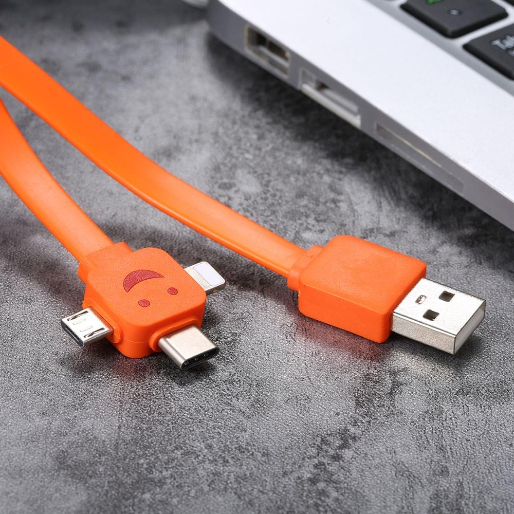 3 in 1 Charging Cable Data Cable Lighting Noodle Cables