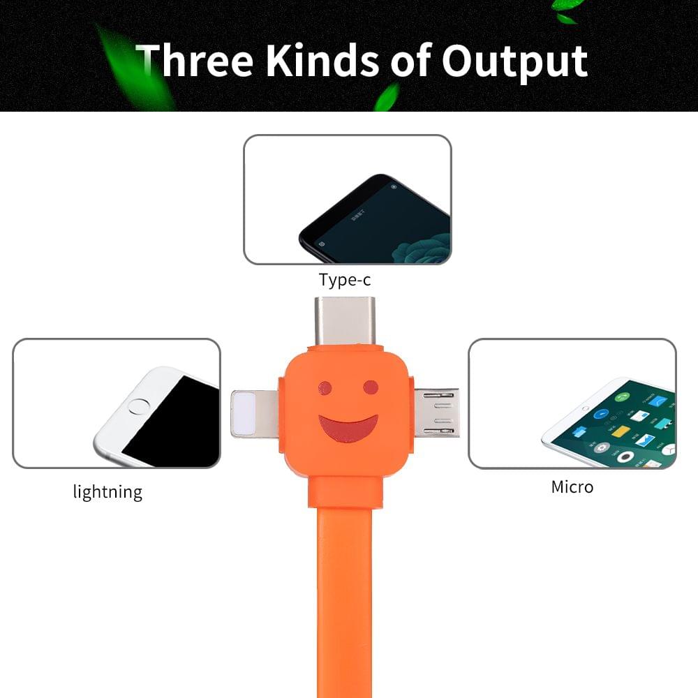 3 in 1 Charging Cable Data Cable Lighting Noodle Cables