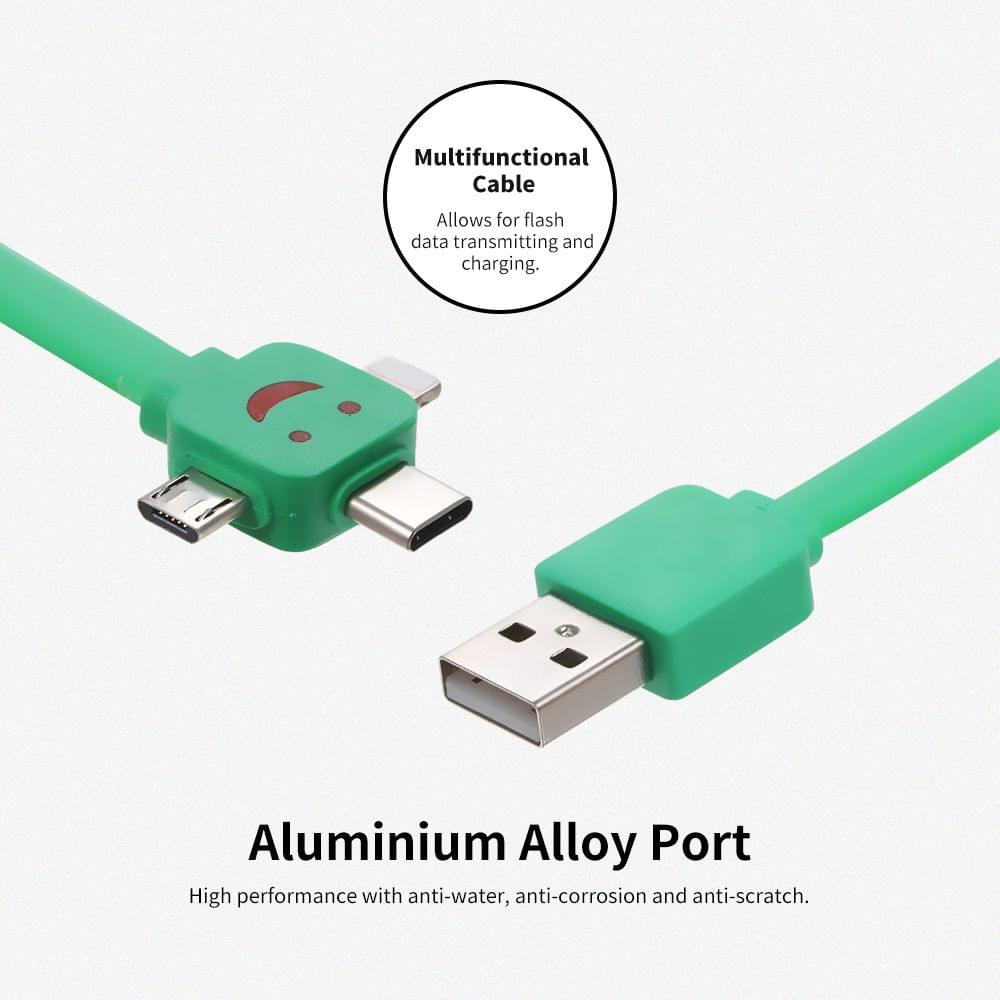 3 in 1 Charging Cable Data Cable Lighting Noodle Cables