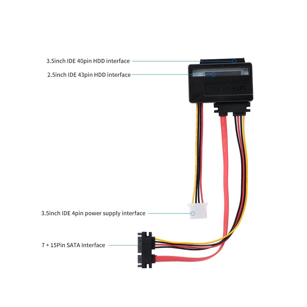 IDE to SATA Adapter Parallel Port to Serial Port 2.5in 3.5in