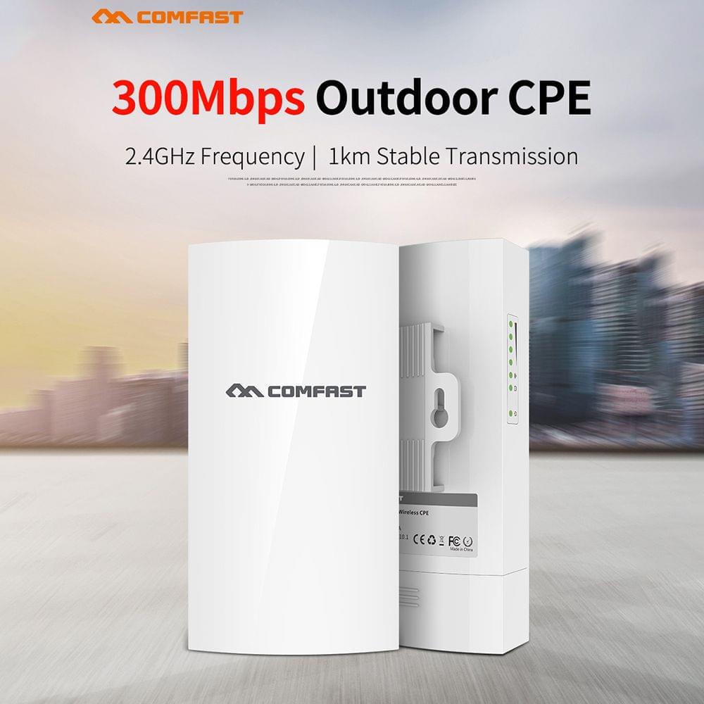 Comfast 300Mbps Outdoor CPE 2.4GHz Monitoring CPE IP65 POE - US Plug