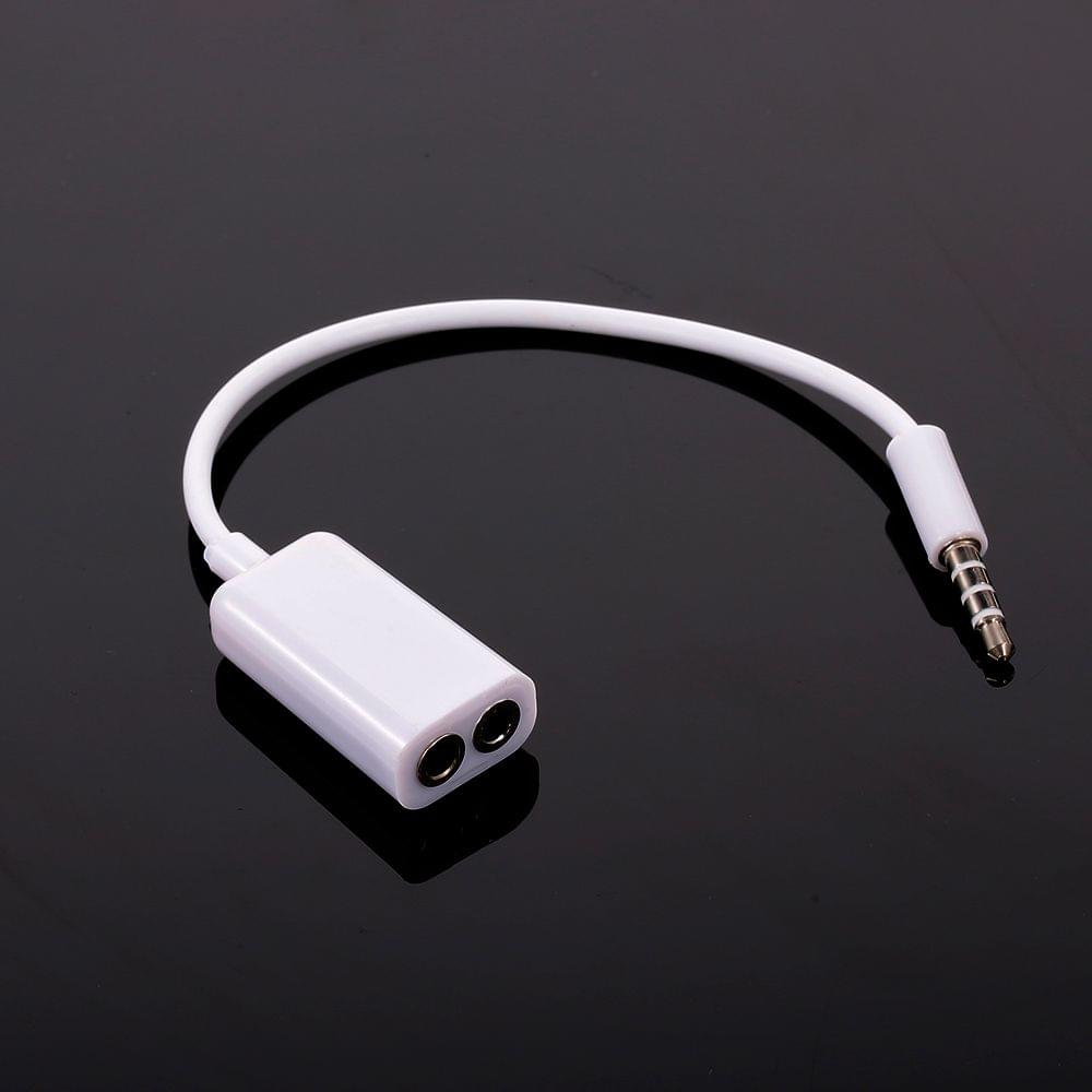 3.5mm Jack Splitter 2 Female to 1 Male Headphone Microphone