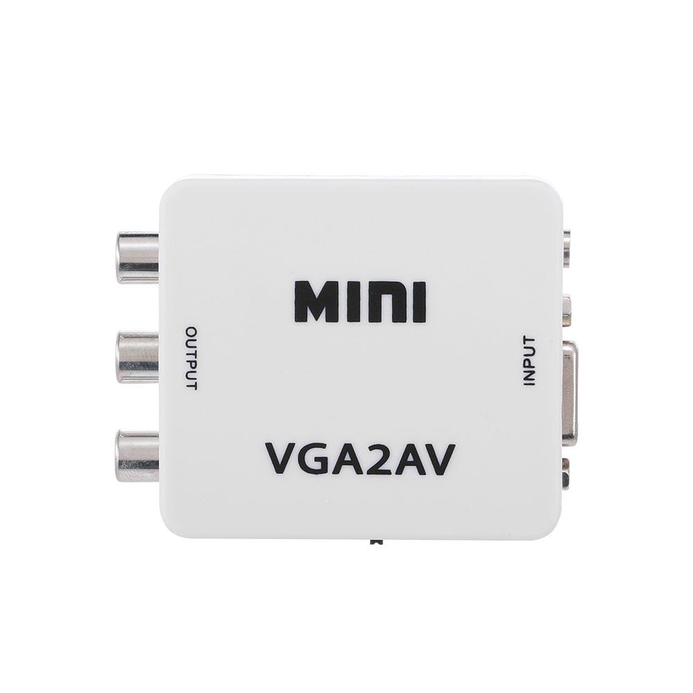 VGA to AV Adapter Mini VGA to AV Converter ABS Shell Video