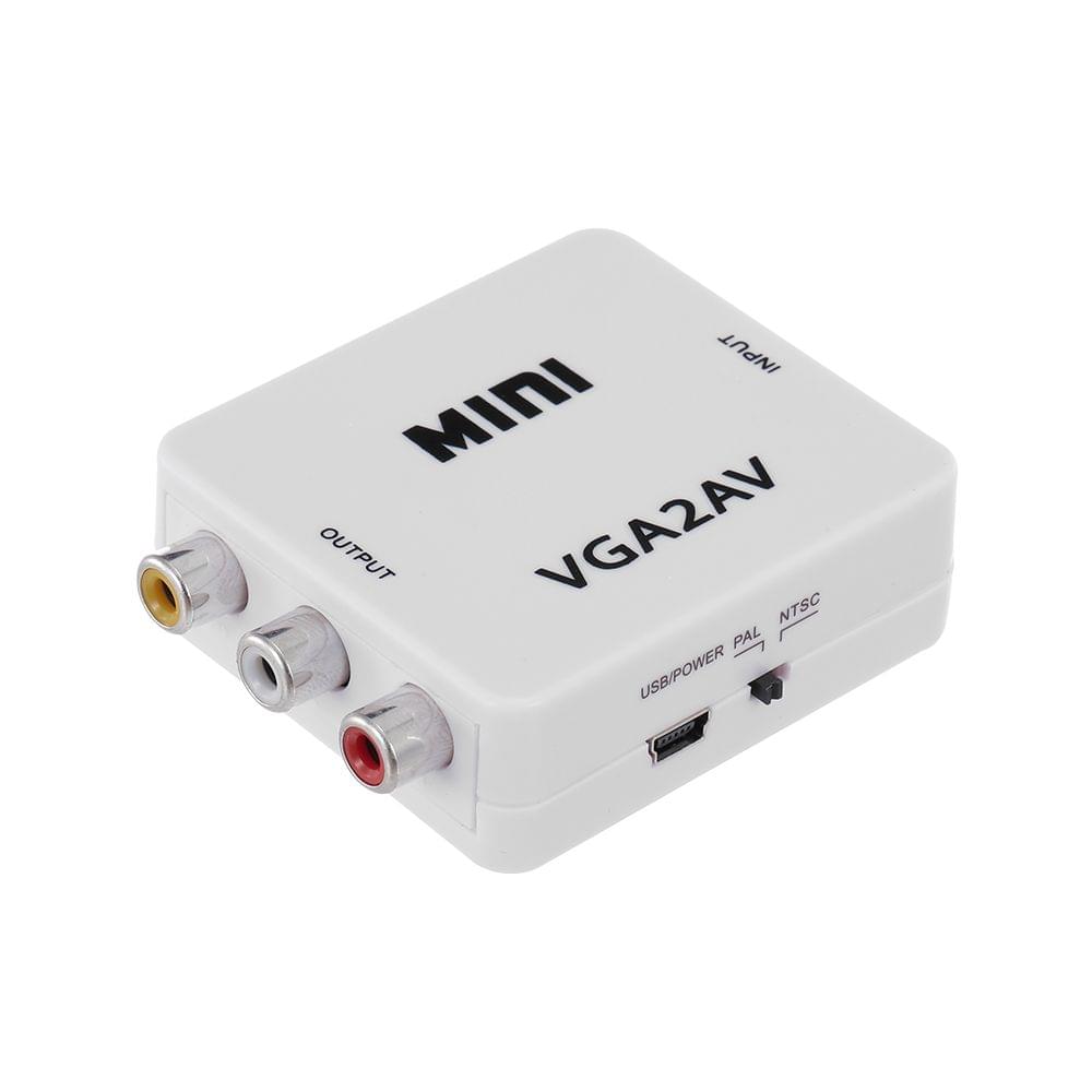 VGA to AV Adapter Mini VGA to AV Converter ABS Shell Video