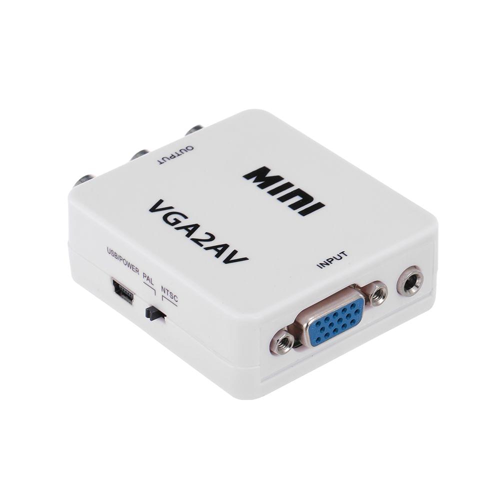 VGA to AV Adapter Mini VGA to AV Converter ABS Shell Video
