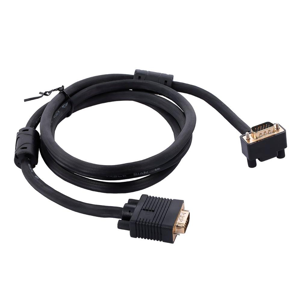 VGA 3+9 RGB 15Pin Male to Male Projector Monitor Cable 90
