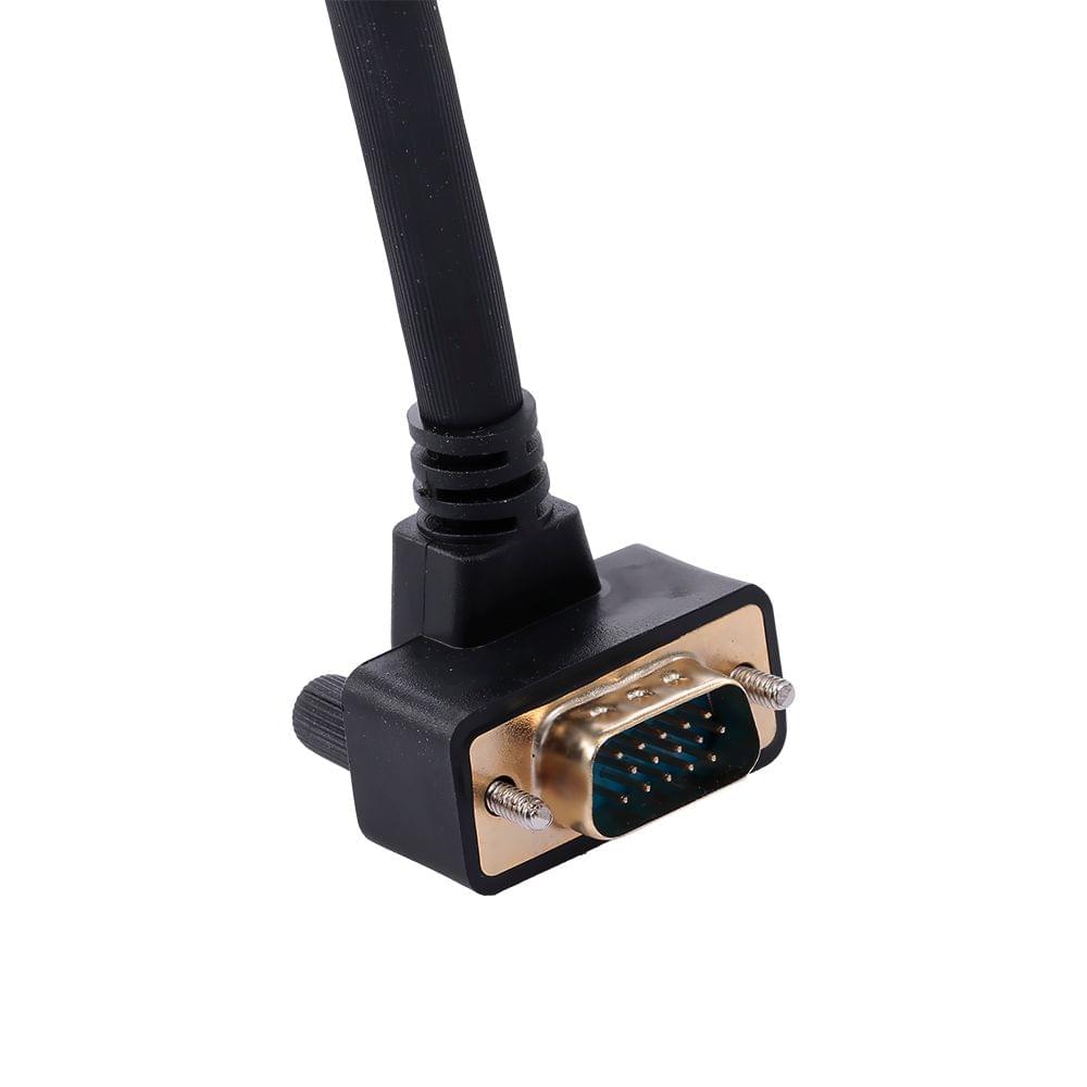 VGA 3+9 RGB 15Pin Male to Male Projector Monitor Cable 90
