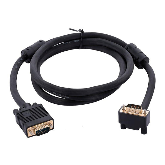 VGA 3+9 RGB 15Pin Male to Male Projector Monitor Cable 90