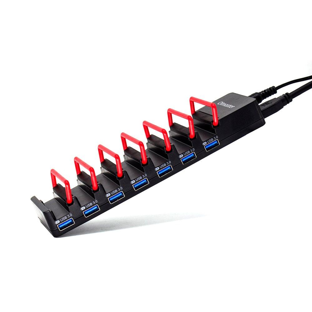 OImaster USB3.0 Hub Adapter 7 Ports Charging Station High - EU Plug