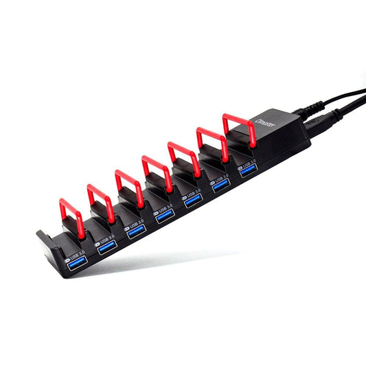 OImaster USB3.0 Hub Adapter 7 Ports Charging Station High - EU Plug