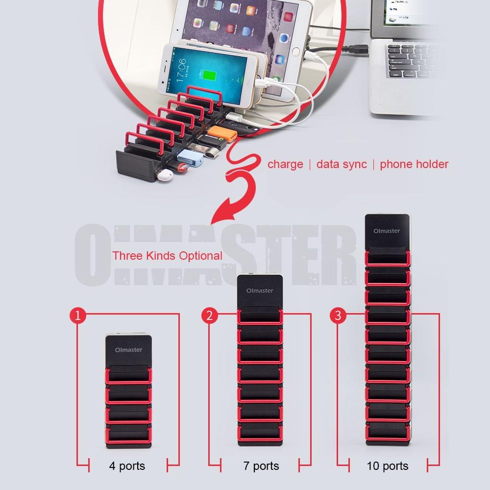 OImaster USB3.0 Hub Adapter 10 Ports Charging Station High - EU Plug