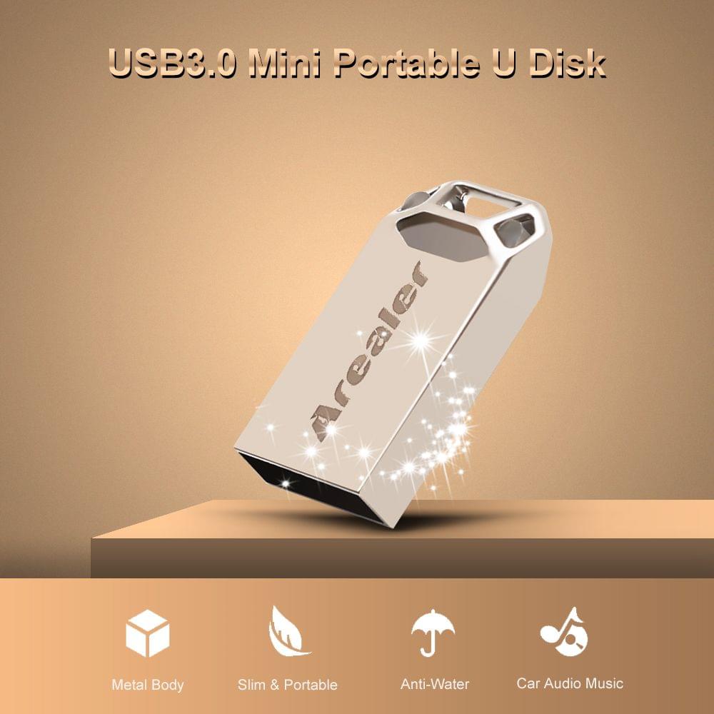 Arealer USB Flash Drive USB3.0 Mini Portable U Disk 16GB - 16GB