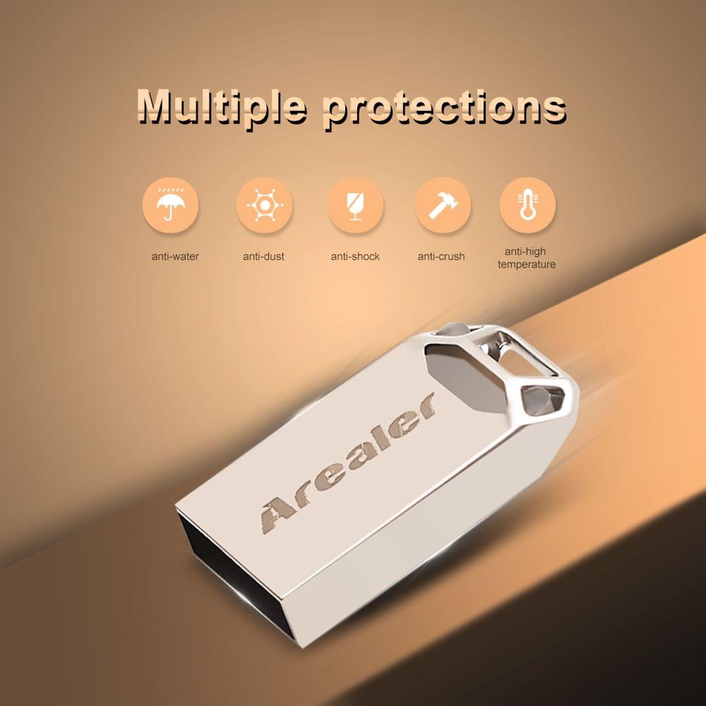 Arealer USB Flash Drive USB3.0 Mini Portable U Disk 16GB - 16GB