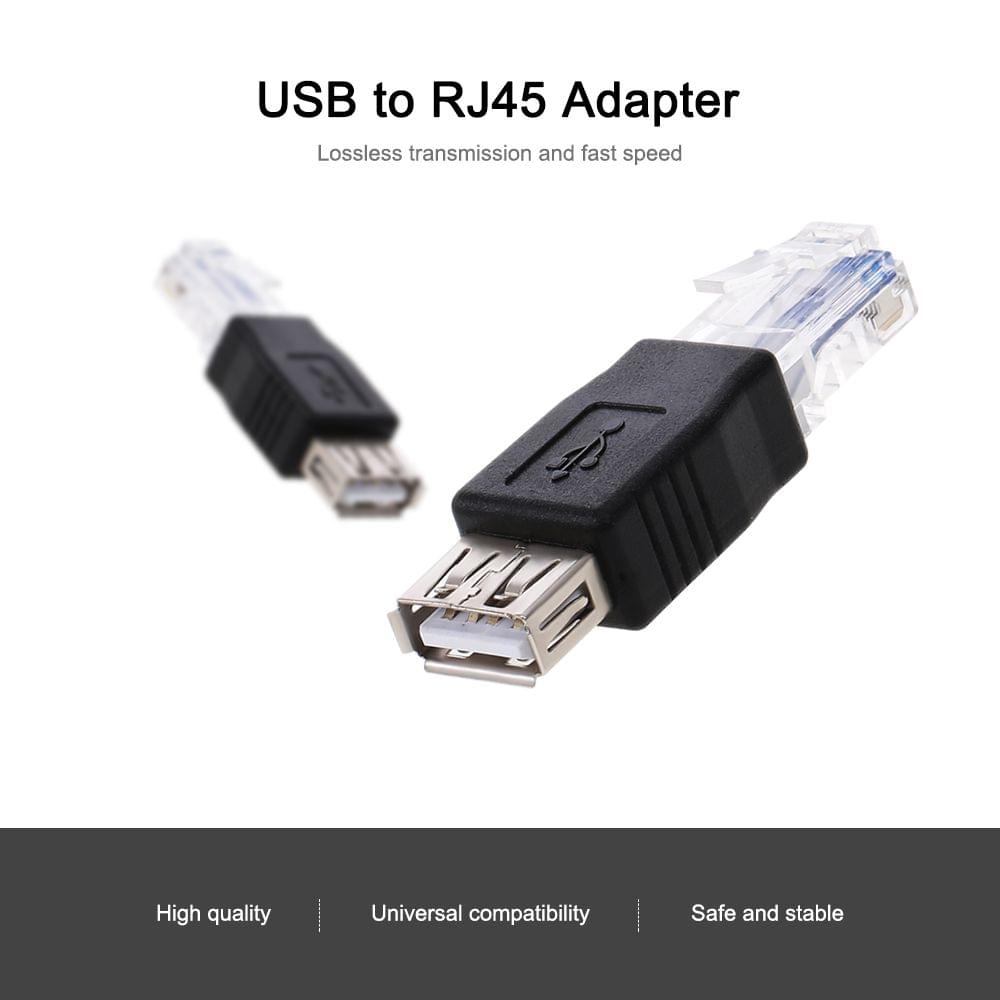 USB to RJ45 Adapter USB2.0 Female to Ethernet RJ45 Male Plug