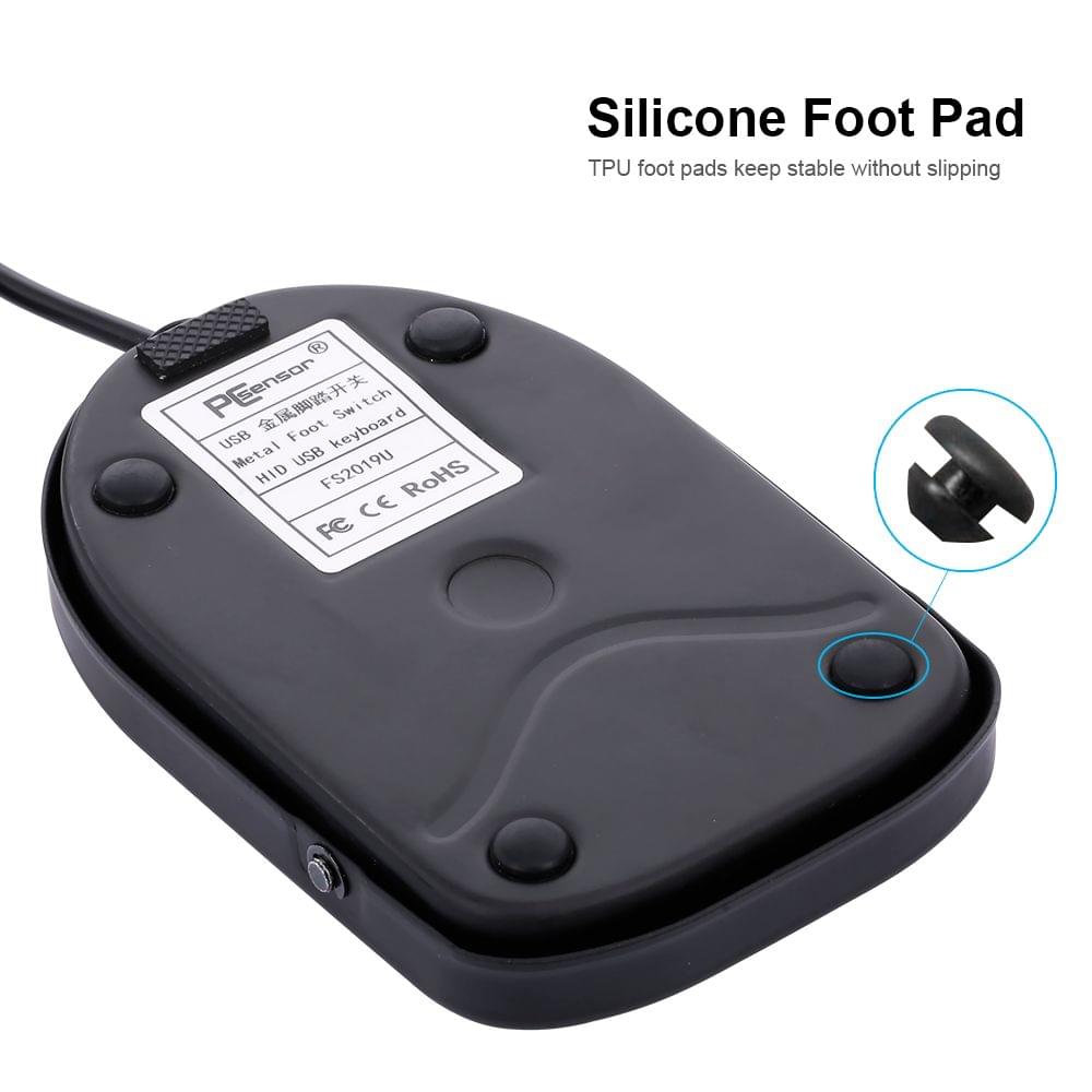 USB Metal Foot Switch Operated Pedal Controller One Key