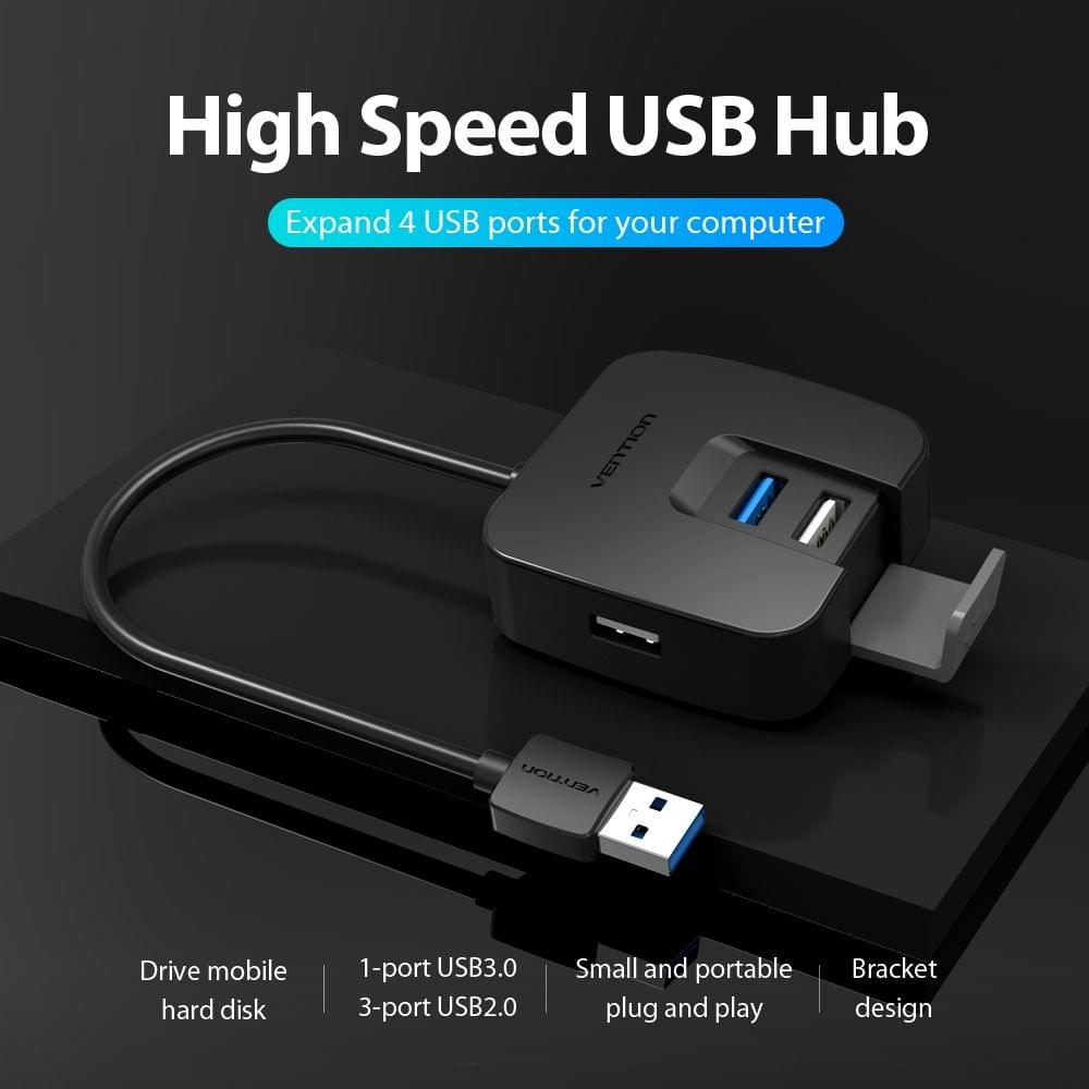 Vention High Speed USB Hub 4-port USB Splitter Hand-Free - 0.5m