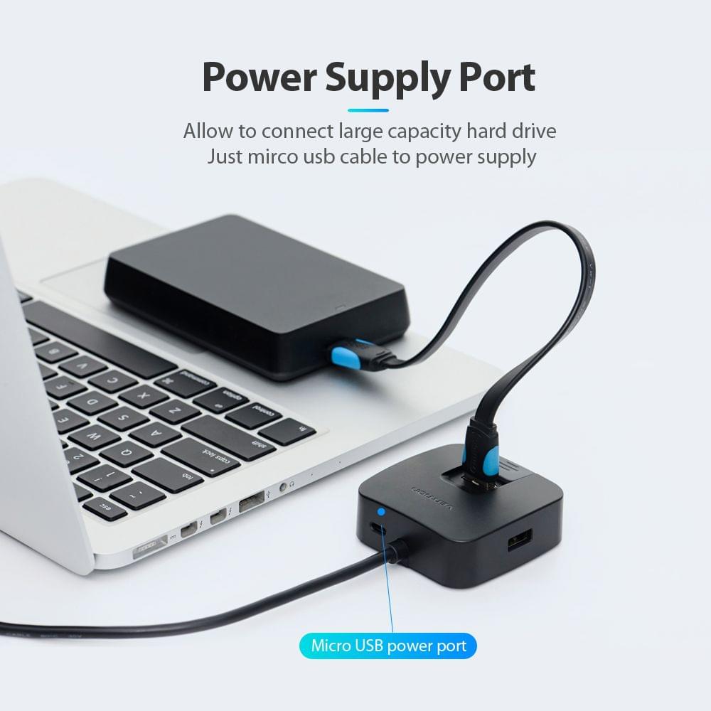 Vention High Speed USB Hub 4-port USB Splitter Hand-Free - 0.5m