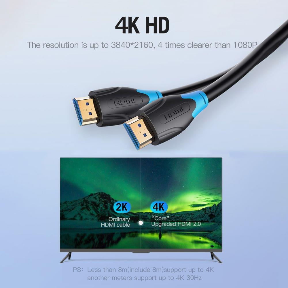 Vention HDMI Cable 4K Digital HD Cable 3D Video Cable Data - 1m